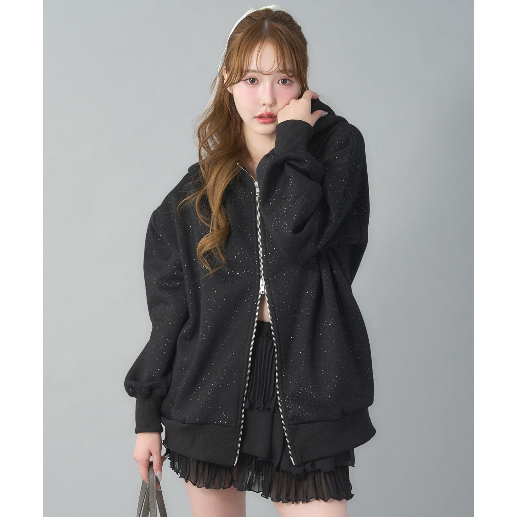 ロゴグリッターパーカー | ファッション通販サイト NUGU