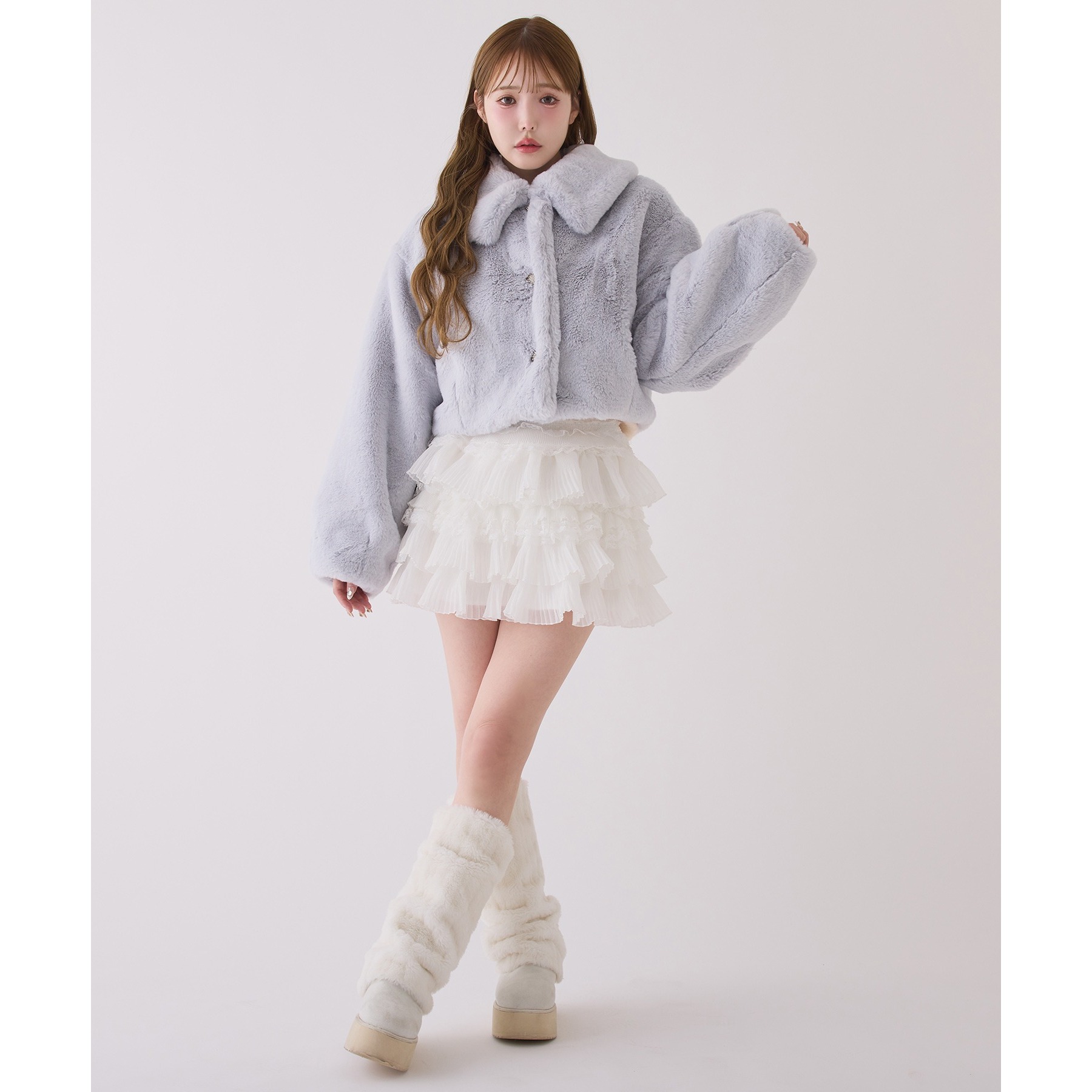 衿つきエコファーショートコート | ファッション通販サイト NUGU