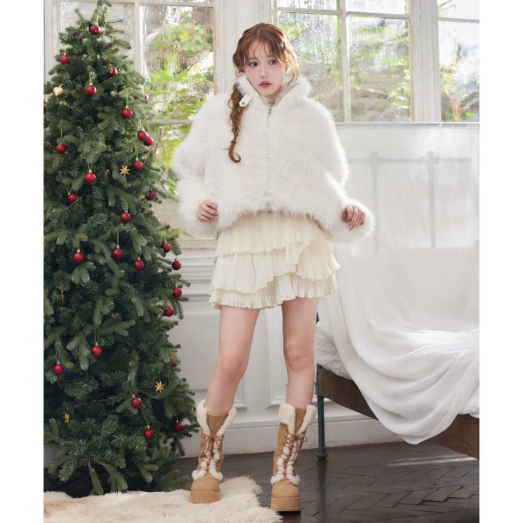 フェイクファーショートブルゾン | ファッション通販サイト NUGU