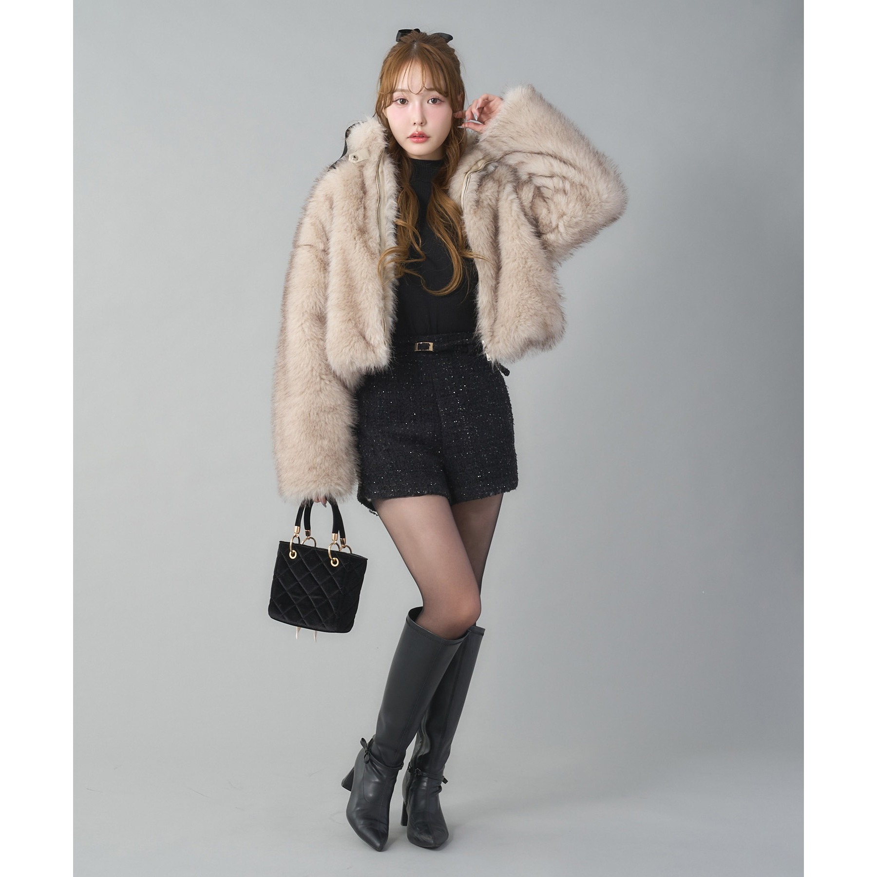 フェイクファーショートブルゾン | ファッション通販サイト NUGU