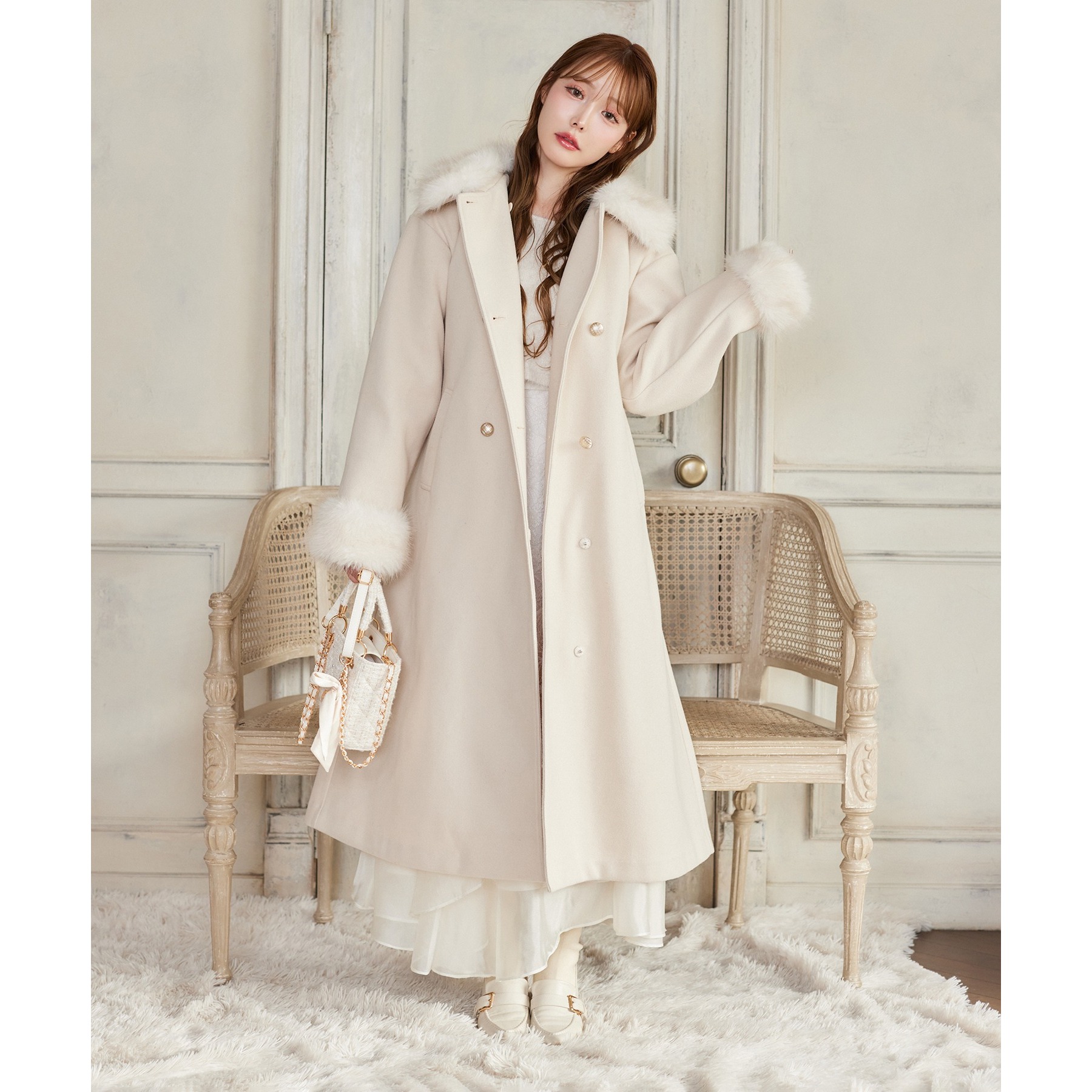 HolidayCollection】ファー付マルチロングコート | ファッション通販