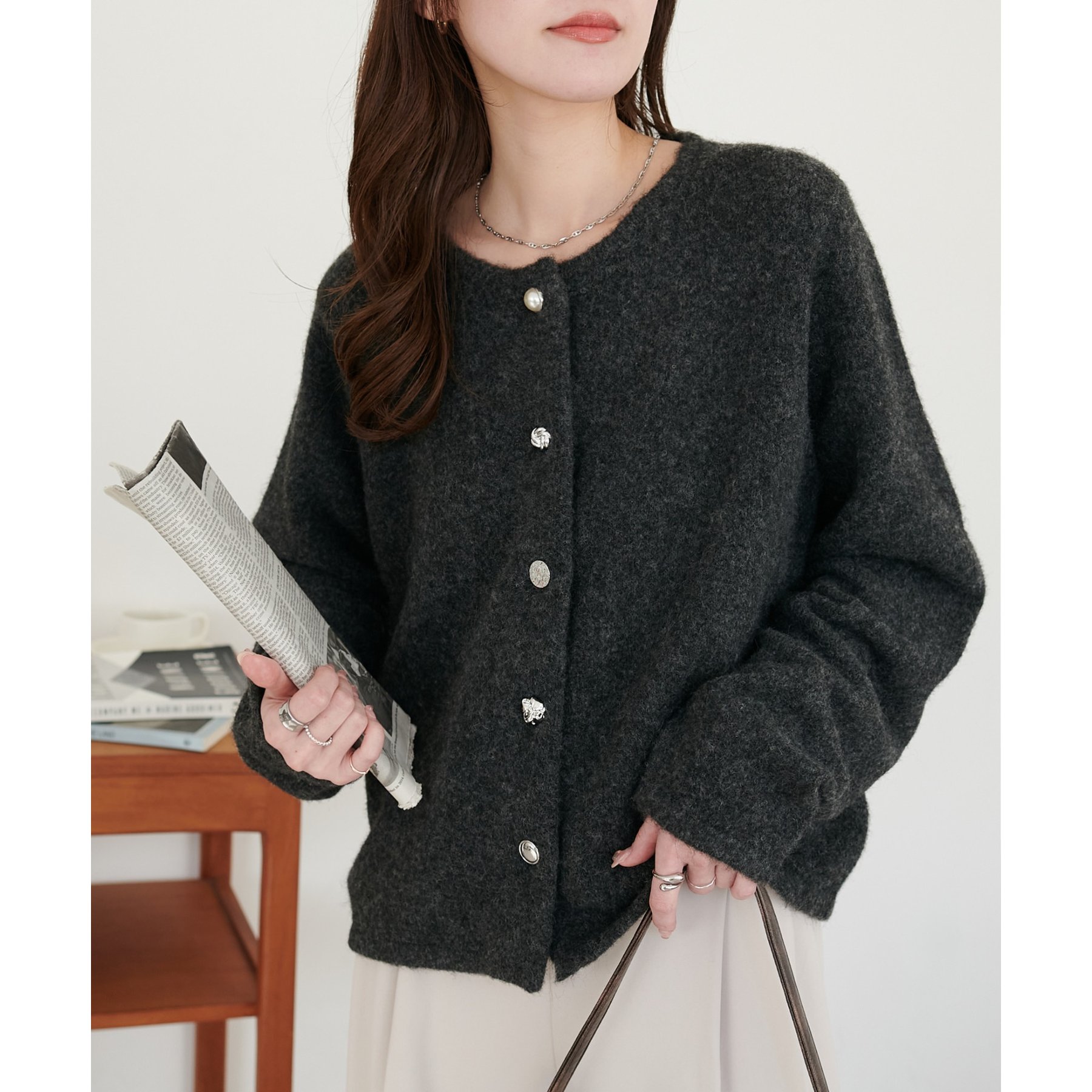 バイカラーレイヤード風カーディガン | ファッション通販サイト NUGU