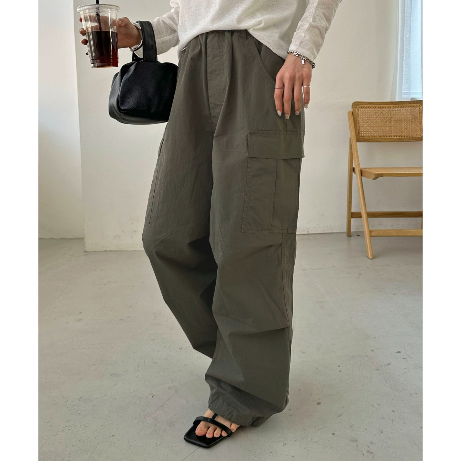 【Enlude】Dカン付きワイドカーゴパンツ《ユニセックス》