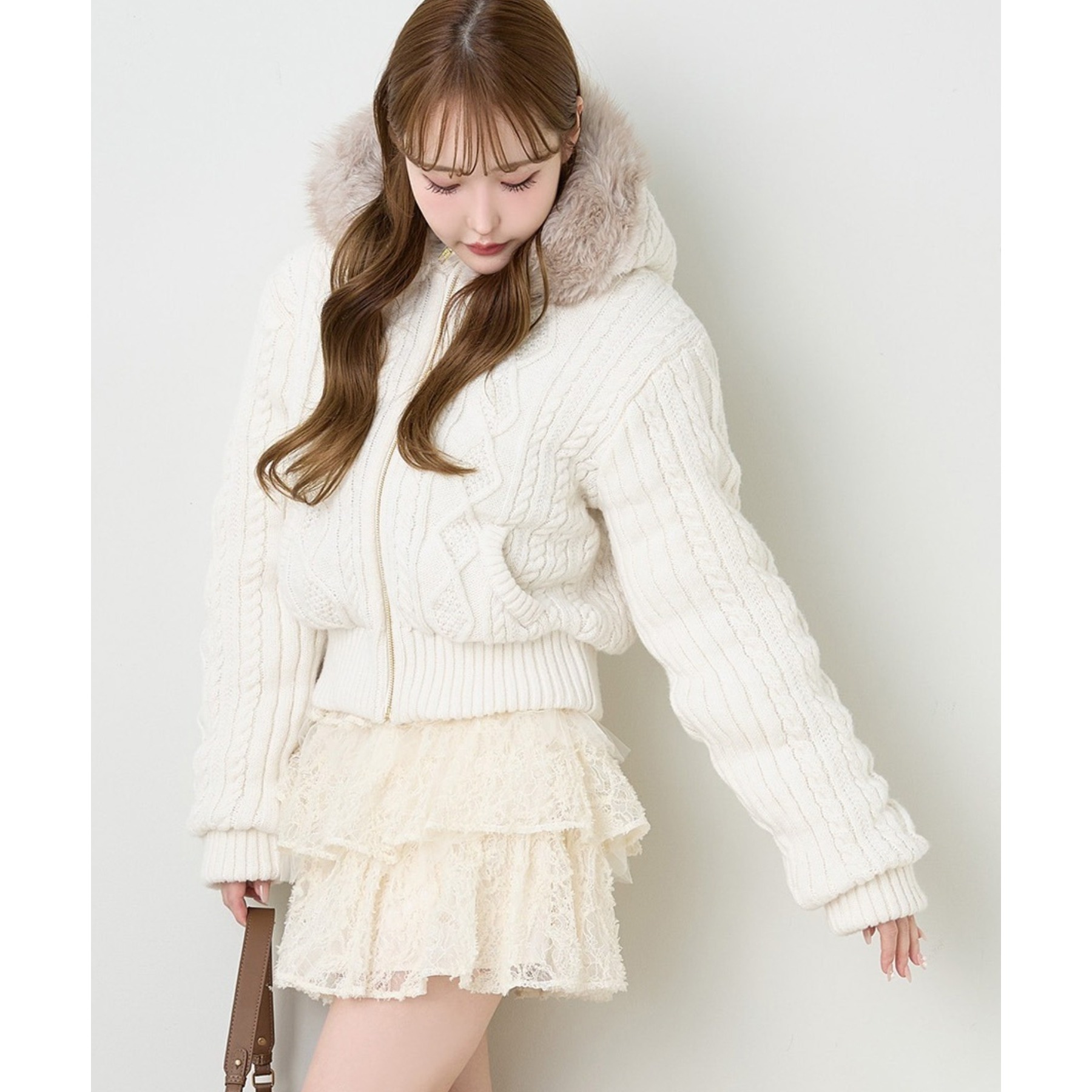 ケーブルニット中綿ブルゾン | ファッション通販サイト NUGU