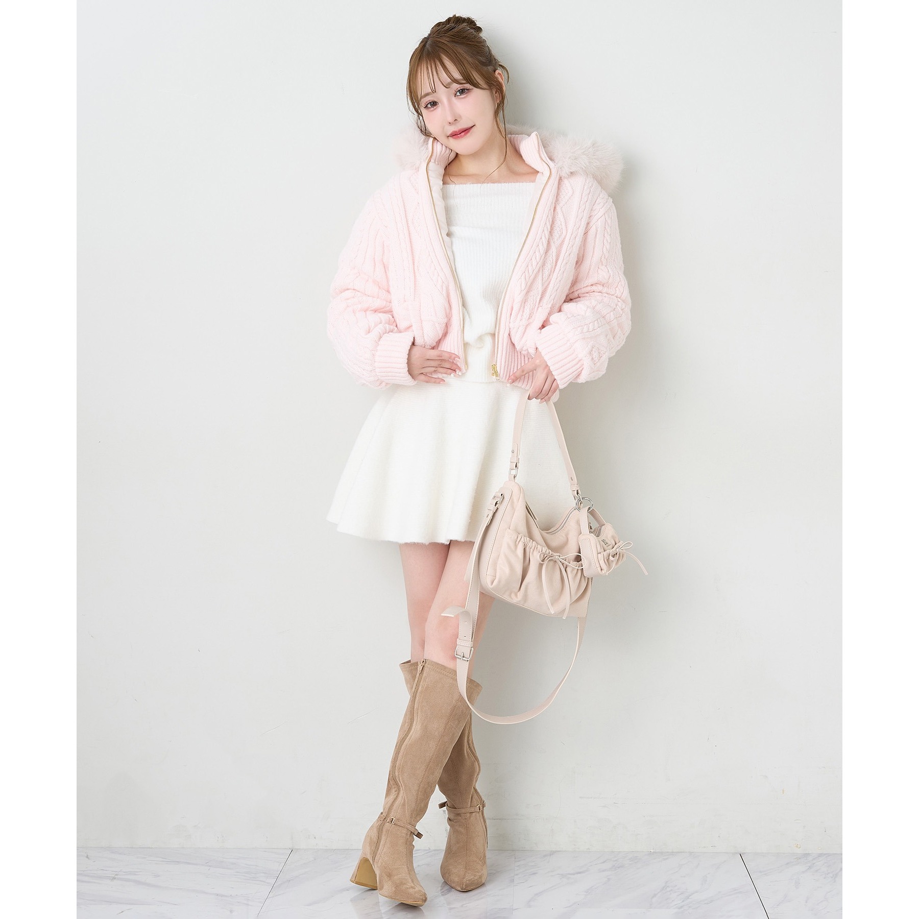 ケーブルニット中綿ブルゾン | ファッション通販サイト NUGU