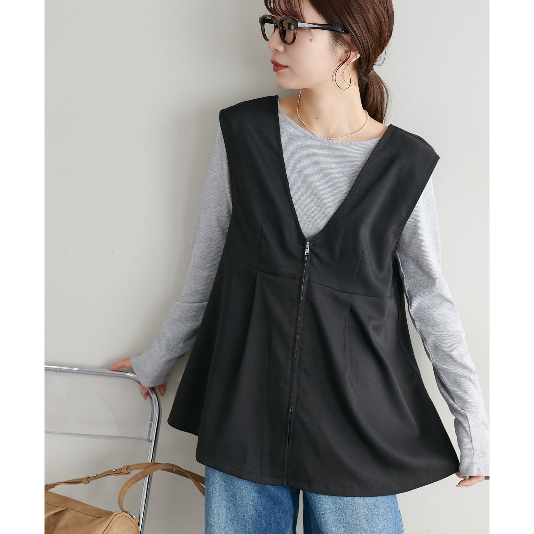 SS先行予約/WEB限定】ダブルジップタックベスト | ファッション通販