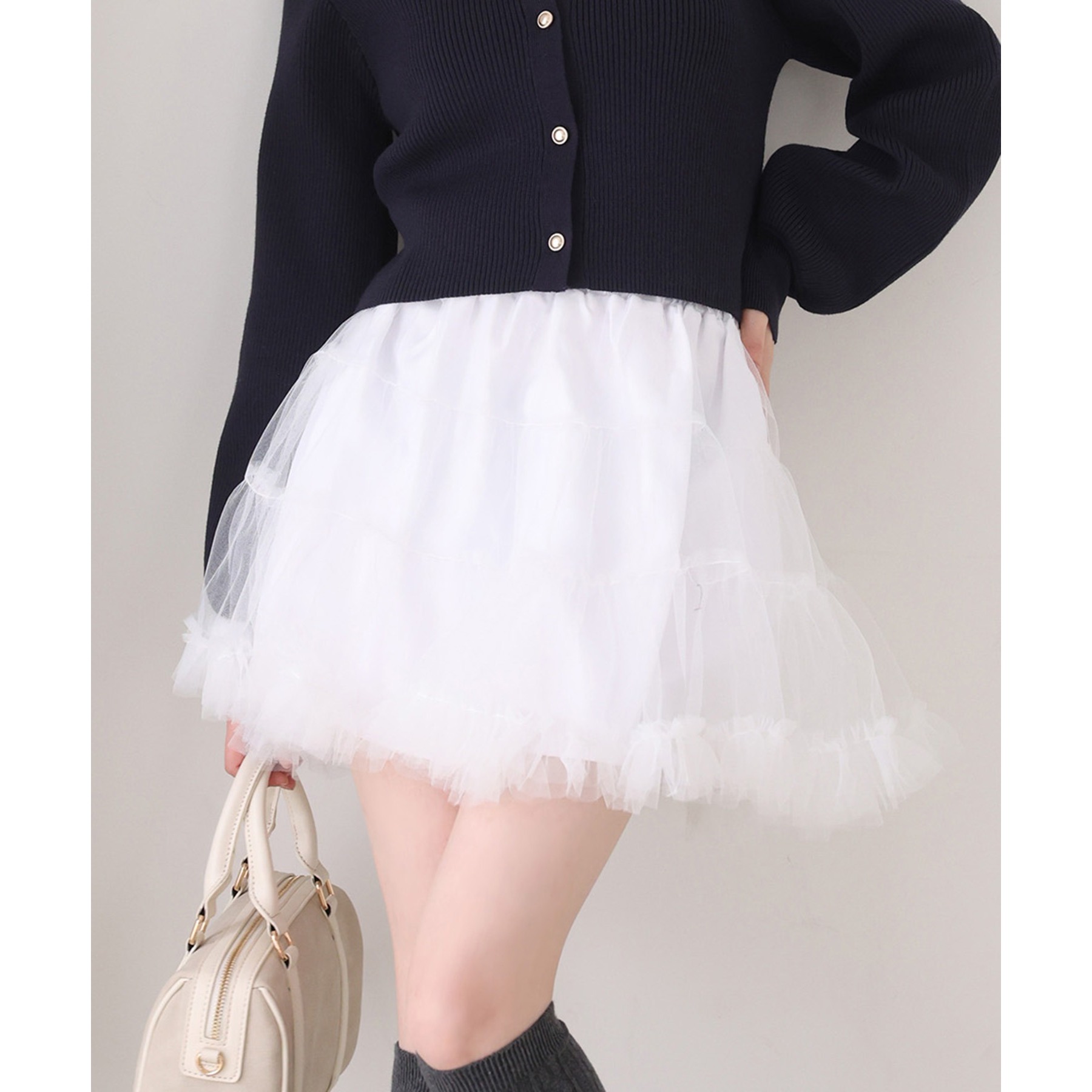 【premiumorder】チュールティアードミ二スカート