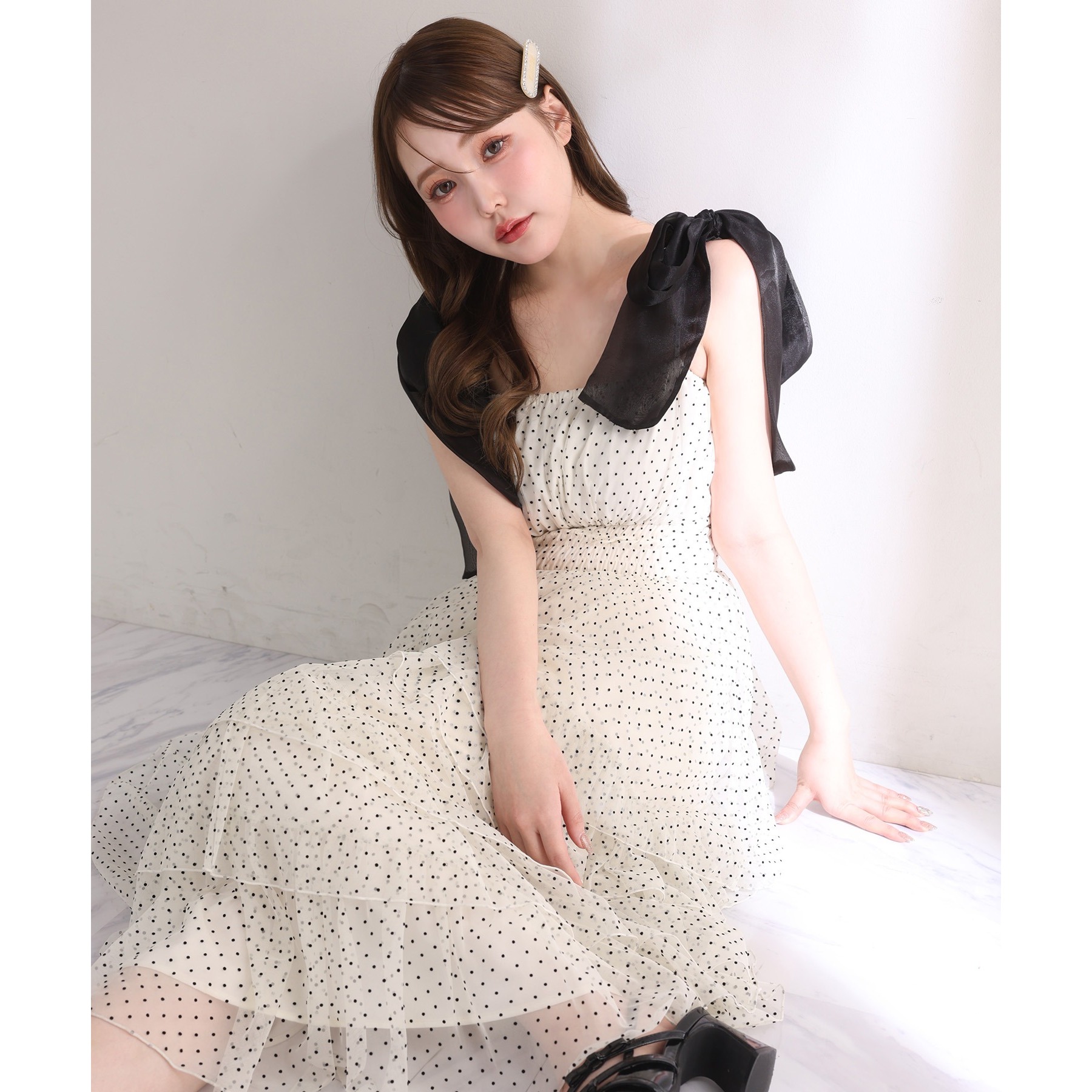 ビジューリボンミニワンピ | ファッション通販サイト NUGU