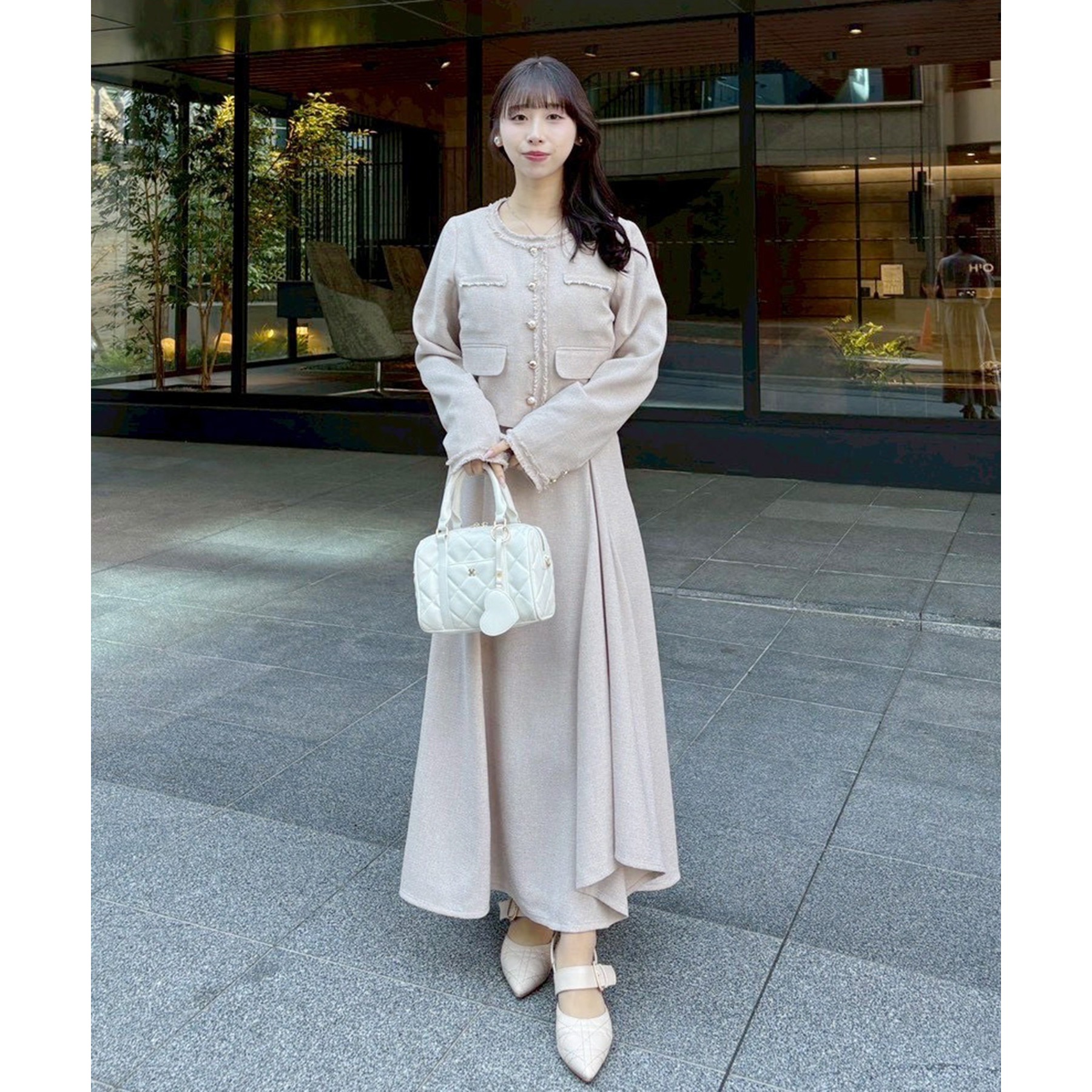 【miyabi企画】フリルツイードキャミワンピ