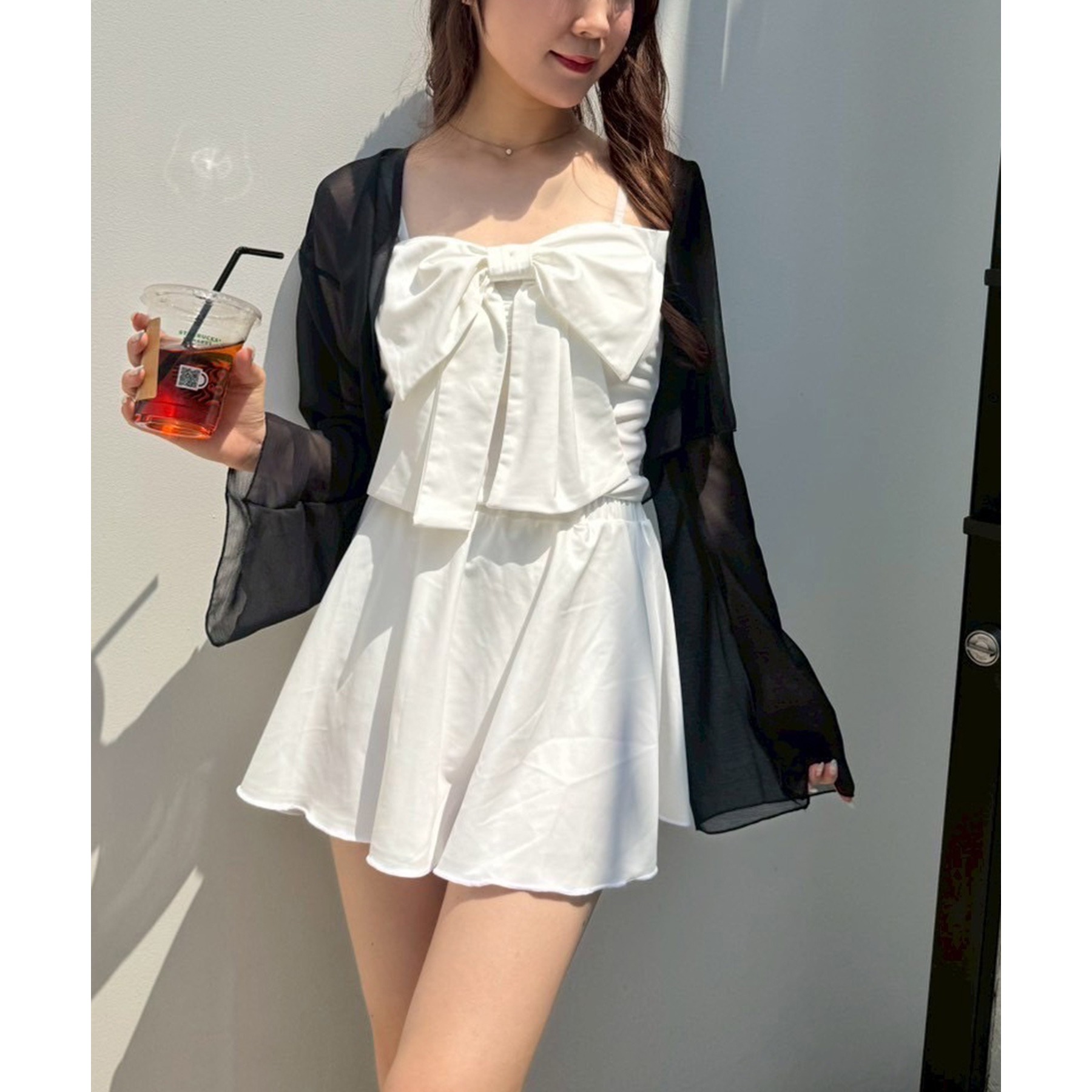 swimwear/フロントリボン羽織りSET(4点セット) | ファッション通販