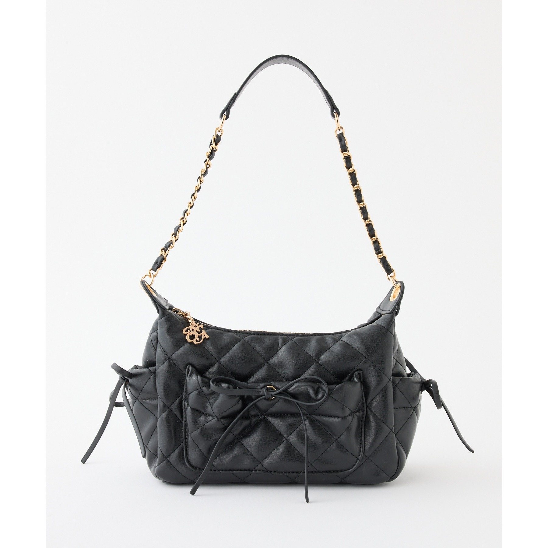 キルティングリボンボーホーバッグ