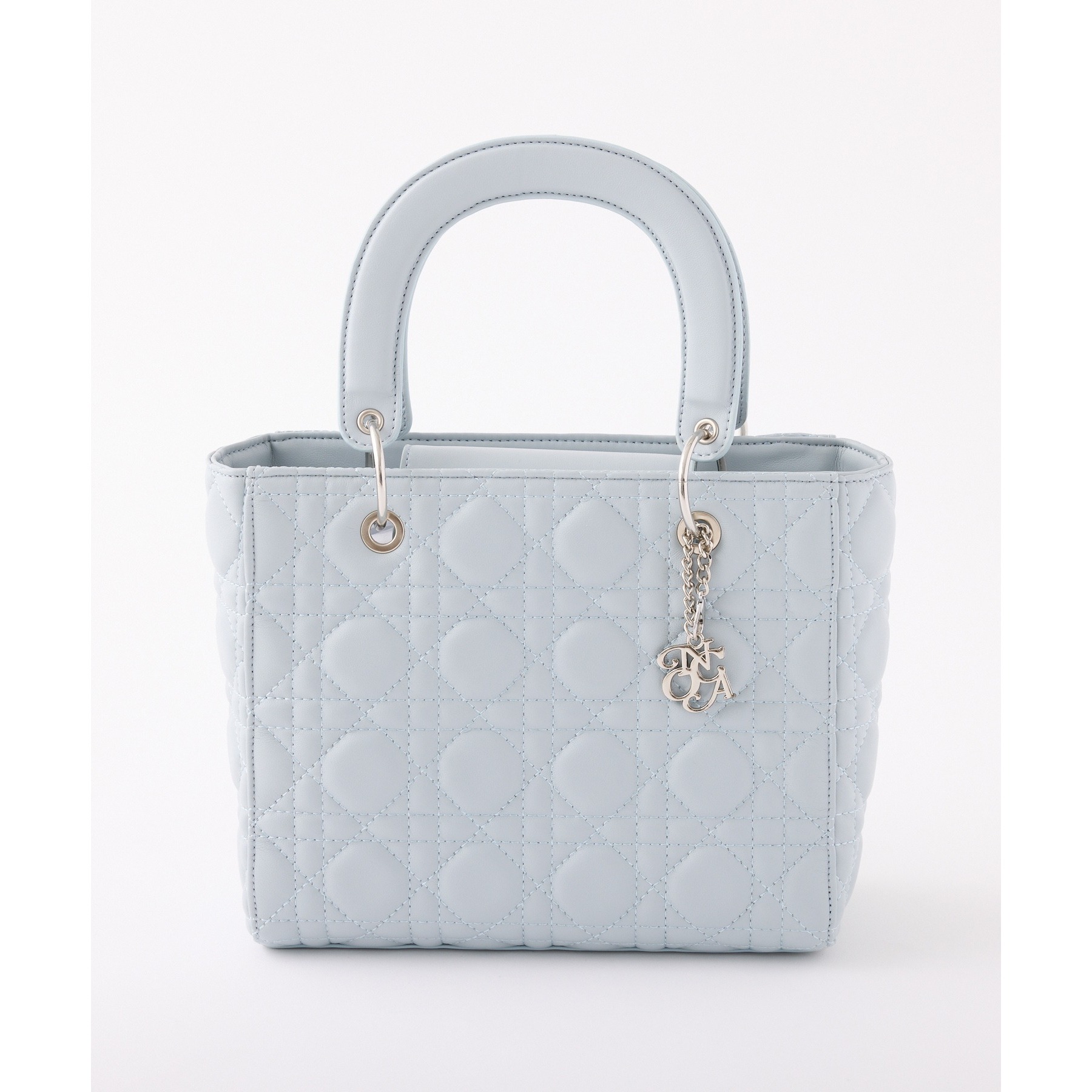 チャーム付きキルティングミニトートバッグ