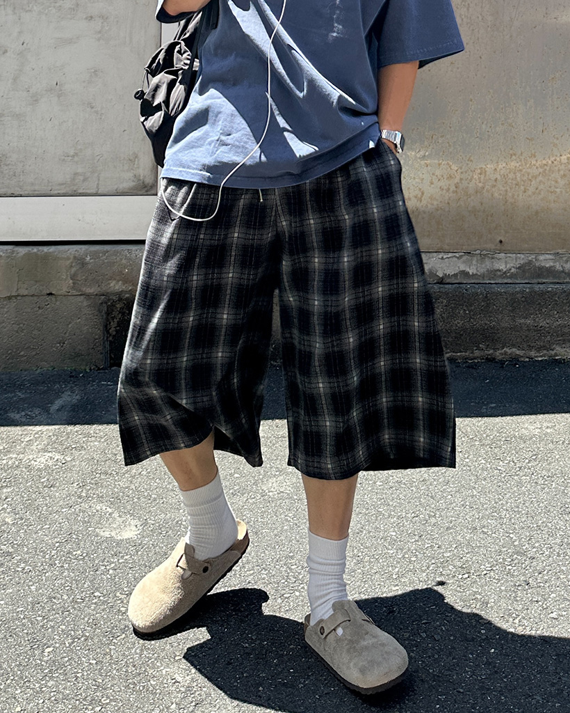 チェック柄バミューダパンツ | ファッション通販サイト NUGU