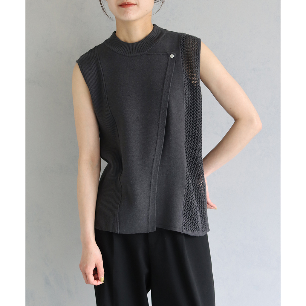 レイヤードライクミックスニットトップス（986-64031