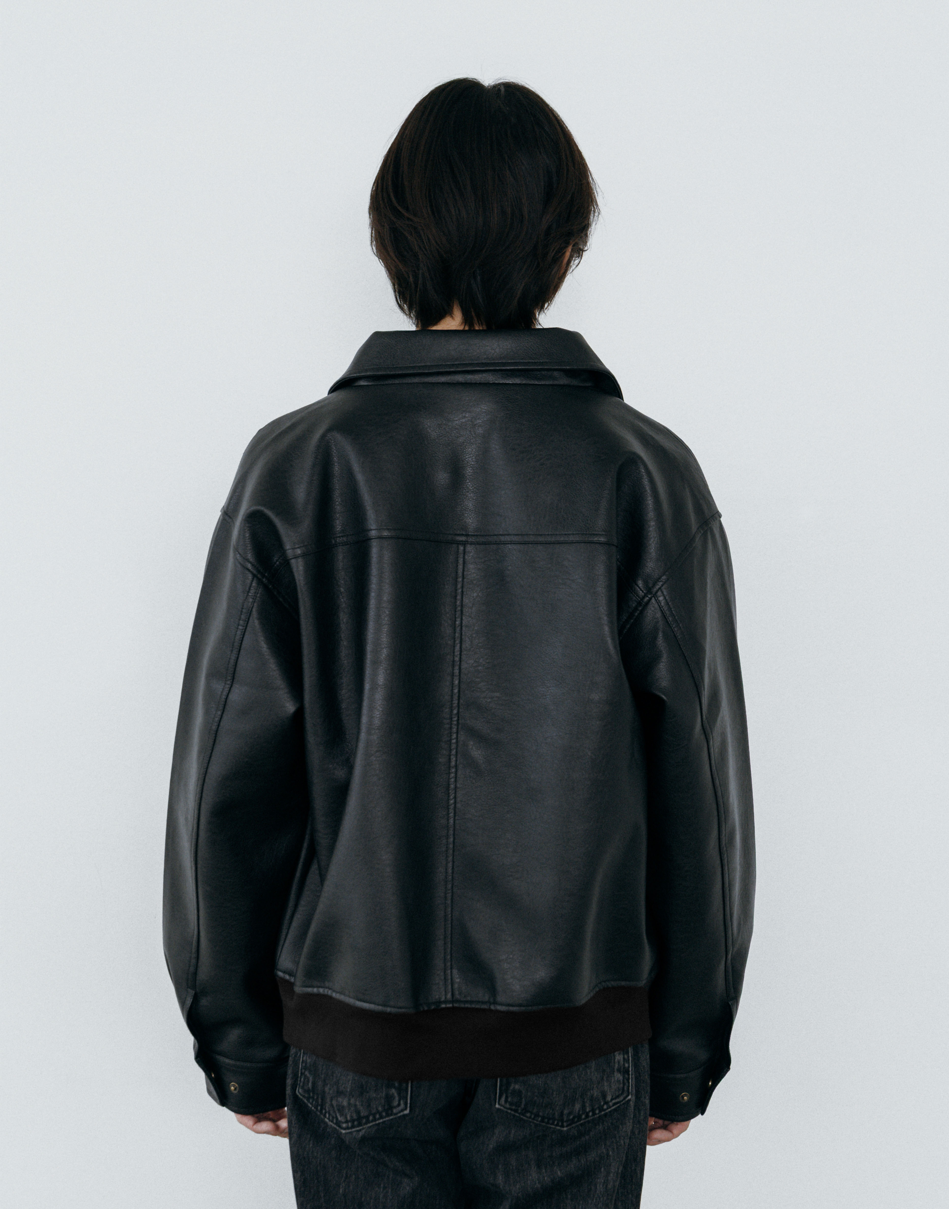 ORIGINAL) レザーライクボンバージャケット | ファッション通販サイト NUGU