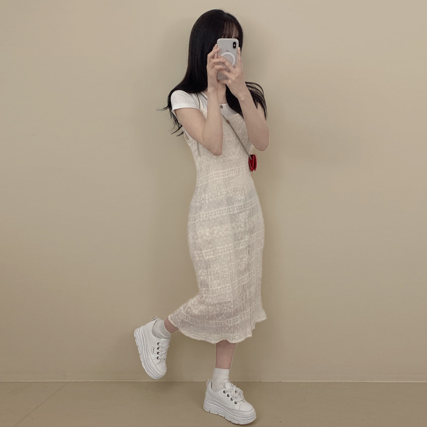 レイヤードシャーリングミニキャミワンピース | ファッション