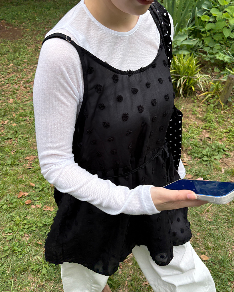 シフォンループデッキ ドットレイヤードシフォンワンピース | ファッション通販サイト NUGU