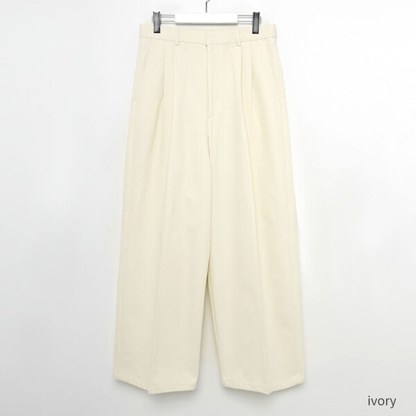 Pa-Nu パーヌホワイト カジュアルパンツ Pa-Nu パーヌホワイト カジュアルパンツ コットンワイドパンツ