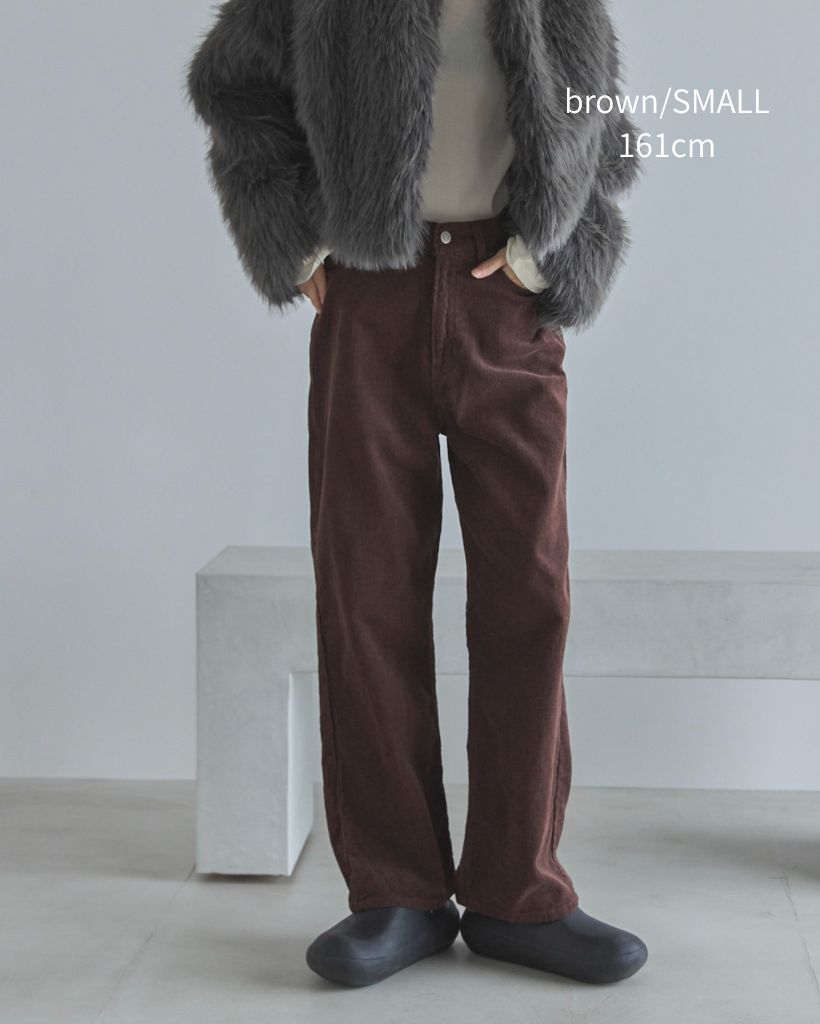 【４size展開】コーデュロイワイドストレートパンツ