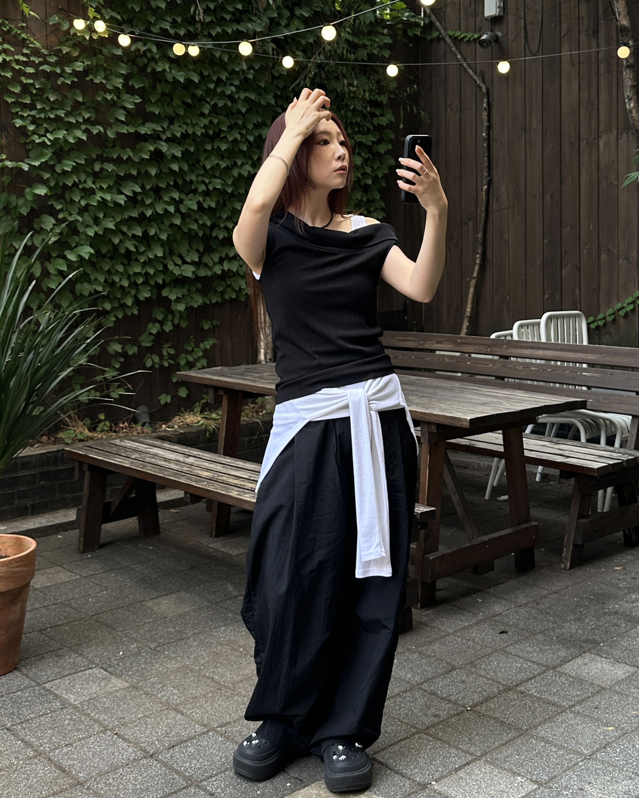 【COSYHARU】Pin-Tuck Half Balloon Denim Pants COSYHARU】Pin-Tuck Half Balloon Denim Pants (COSYHARU/パンツ