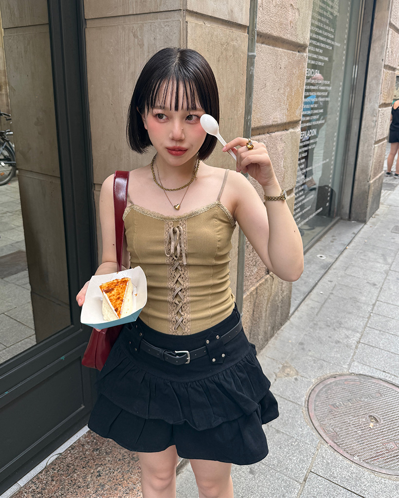 TOGA ダークグレー フリル付きスカート TOGA ダークグレー フリル付きスカート 【公式通販】