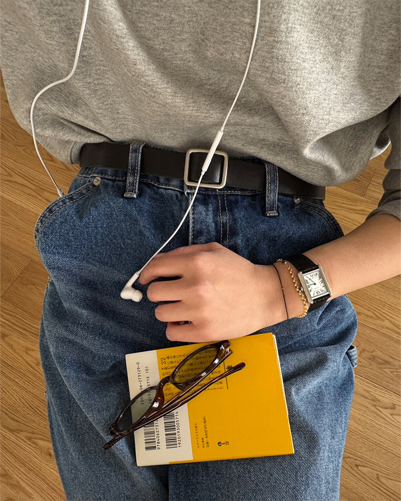 [4回再販](ORIGINAL) ホールレスレザーベルト(black)