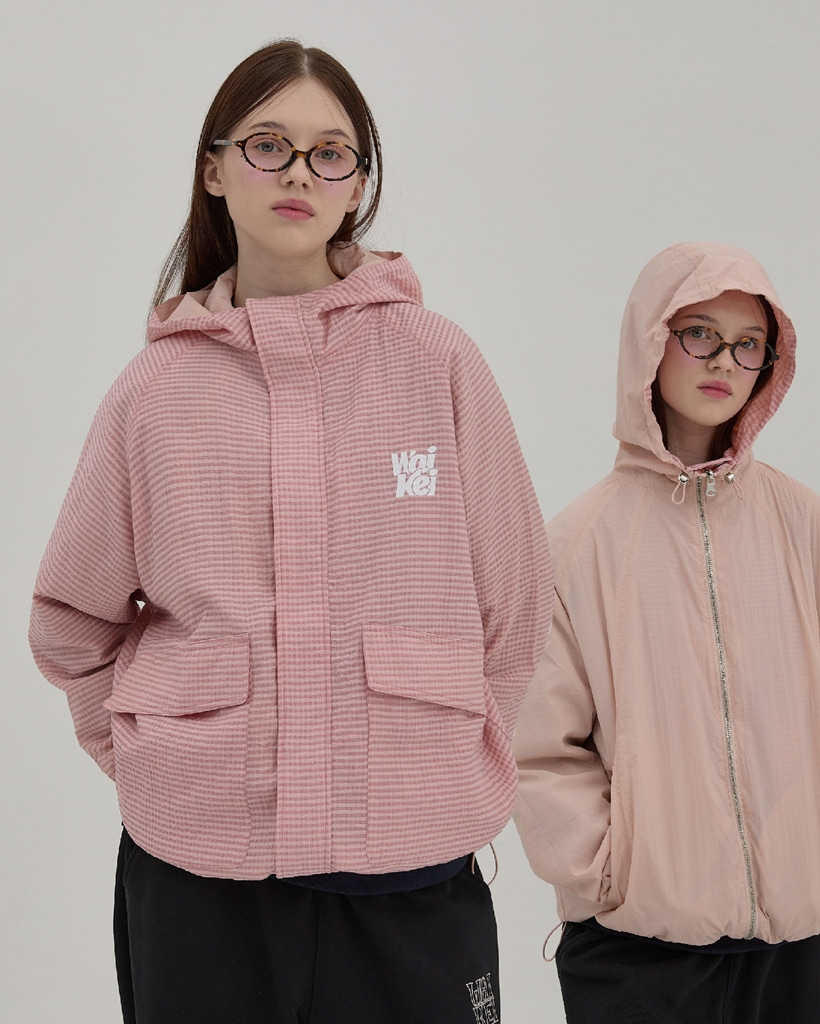 【購入特典】Reversible Check Windbreaker PINK