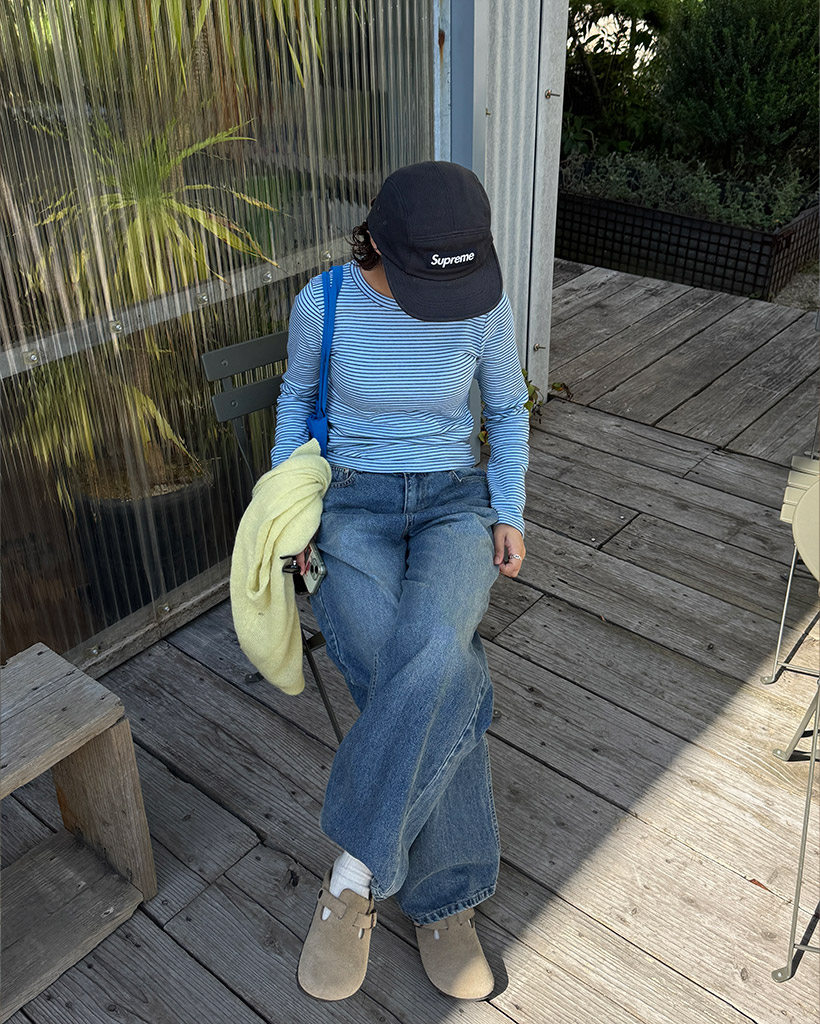 ブラッシュワイドデニムパンツ