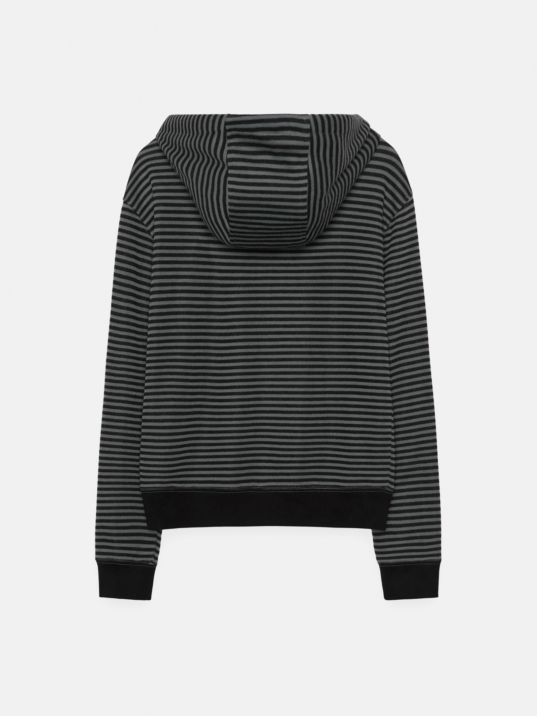 Nerd X ENZOBLUES] Striped Zip-up Hoodie (Black Stripe