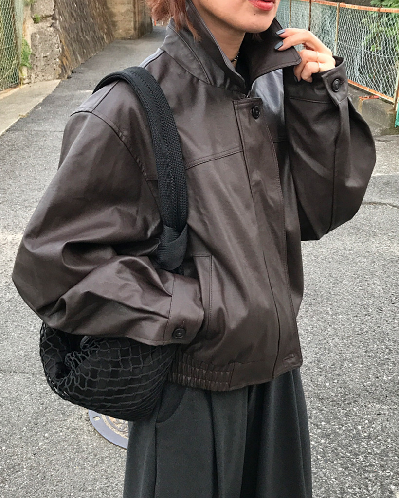 ブラック クロップド レザージャケット フード付き クロップドレザージャケット | ファッション通販サイト NUGU