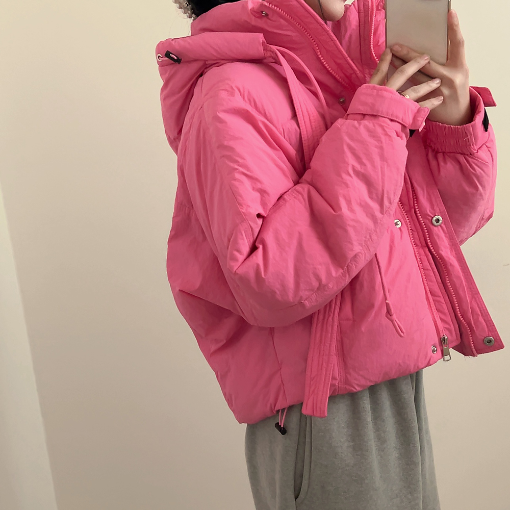 ディオールピンク ハイネック ジップアップニットジャケット（フード付き） ディオールピンク ハイネック ジップアップニットジャケット（フード