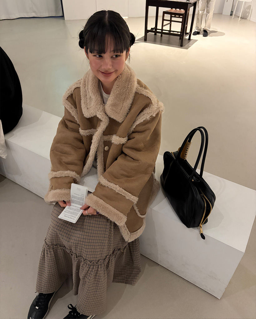 リバーシブル ムートン ジャケット (reversible mustang (beige))