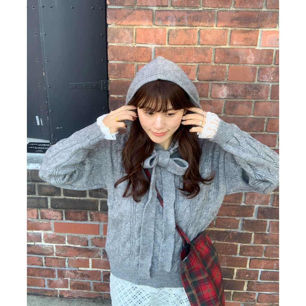 バラクラバフリルレイヤードニット | ファッション通販サイト NUGU