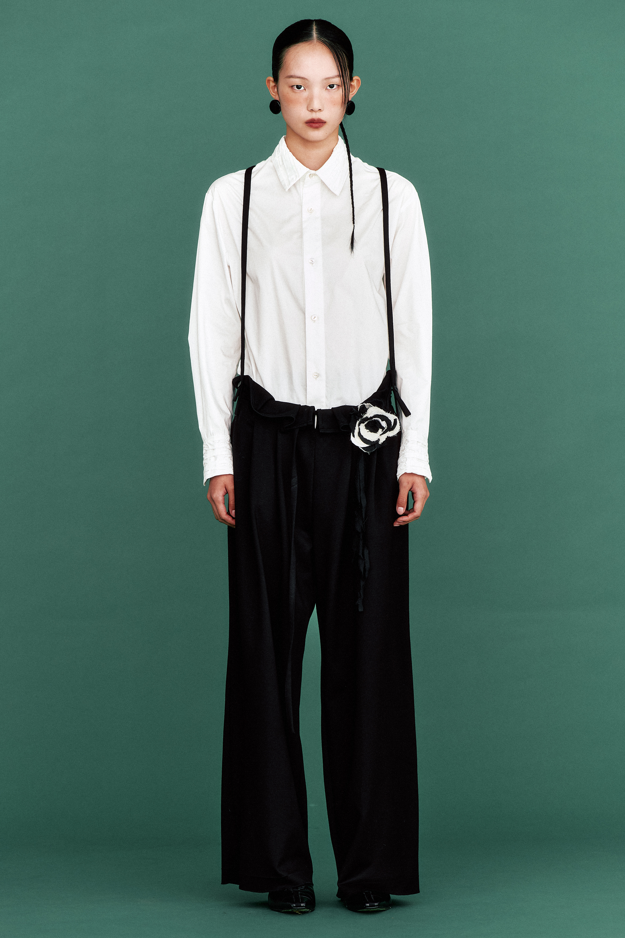 jichoi COMFORT] 24-002 SLIM SKIRT PANTS - BLACK