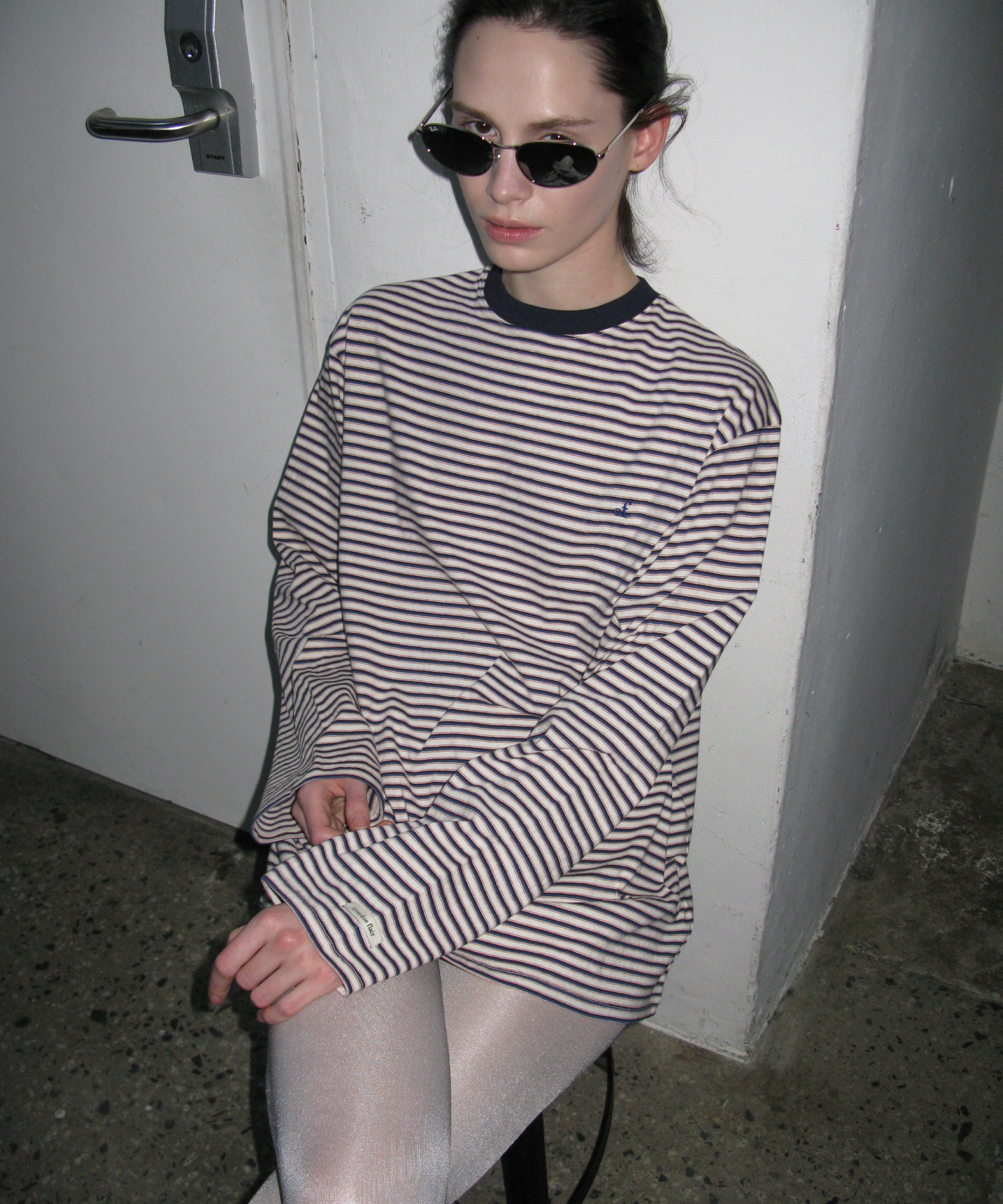 STRIPE LONG SLEEVE T-SHIRT_NAVY