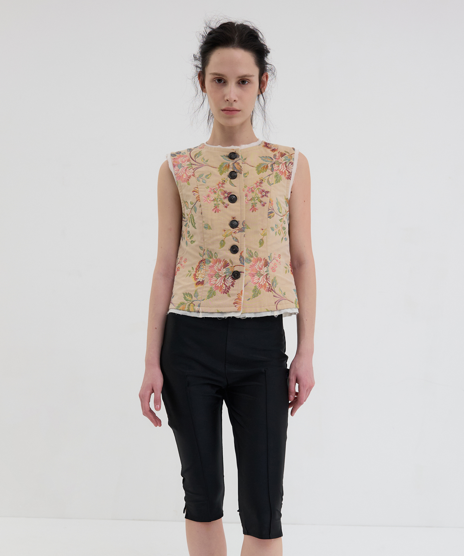 VINTAGE JACQUARD VEST_BEIGE