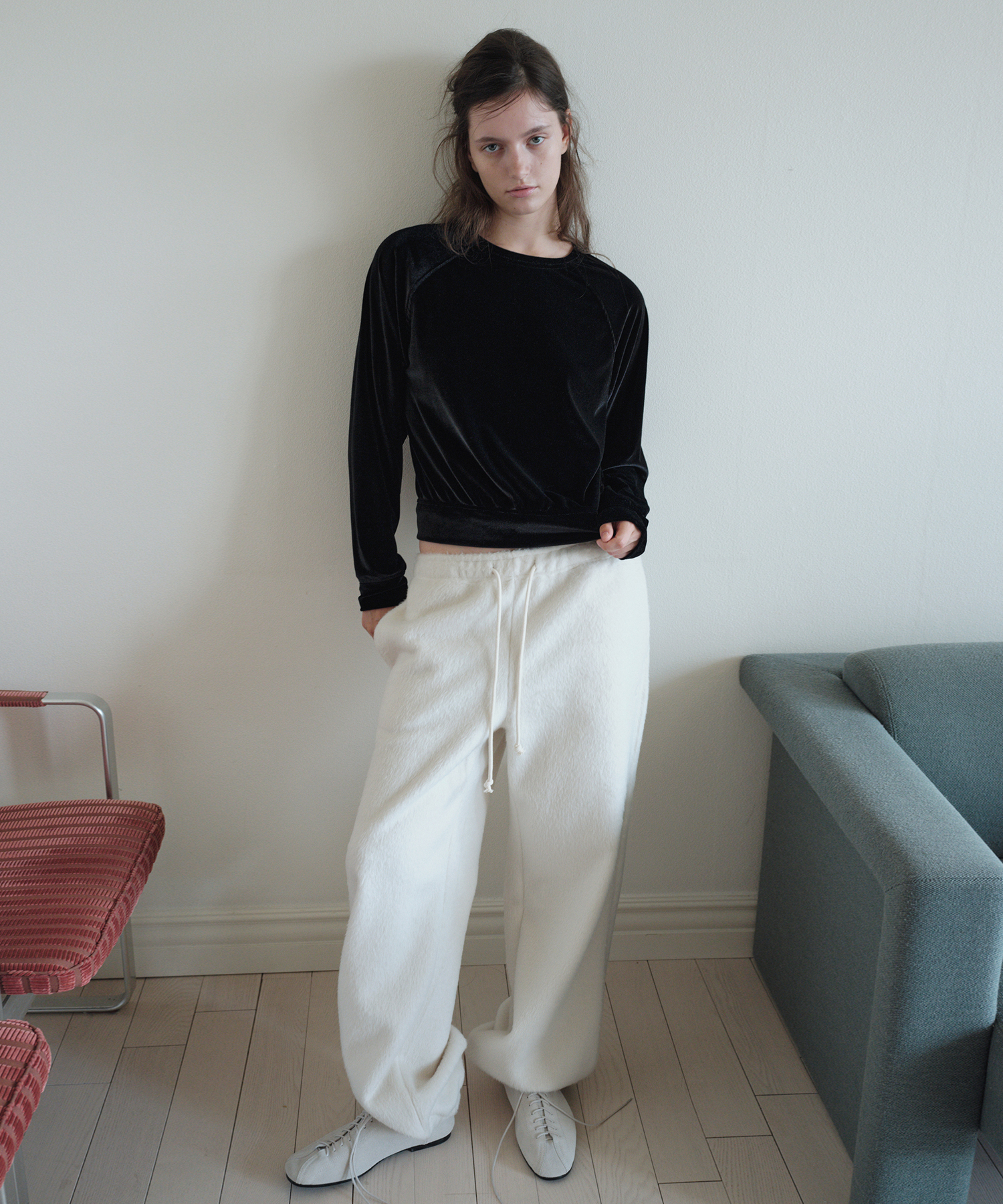 WOOL OVER JOGGER PANTS_IVORY