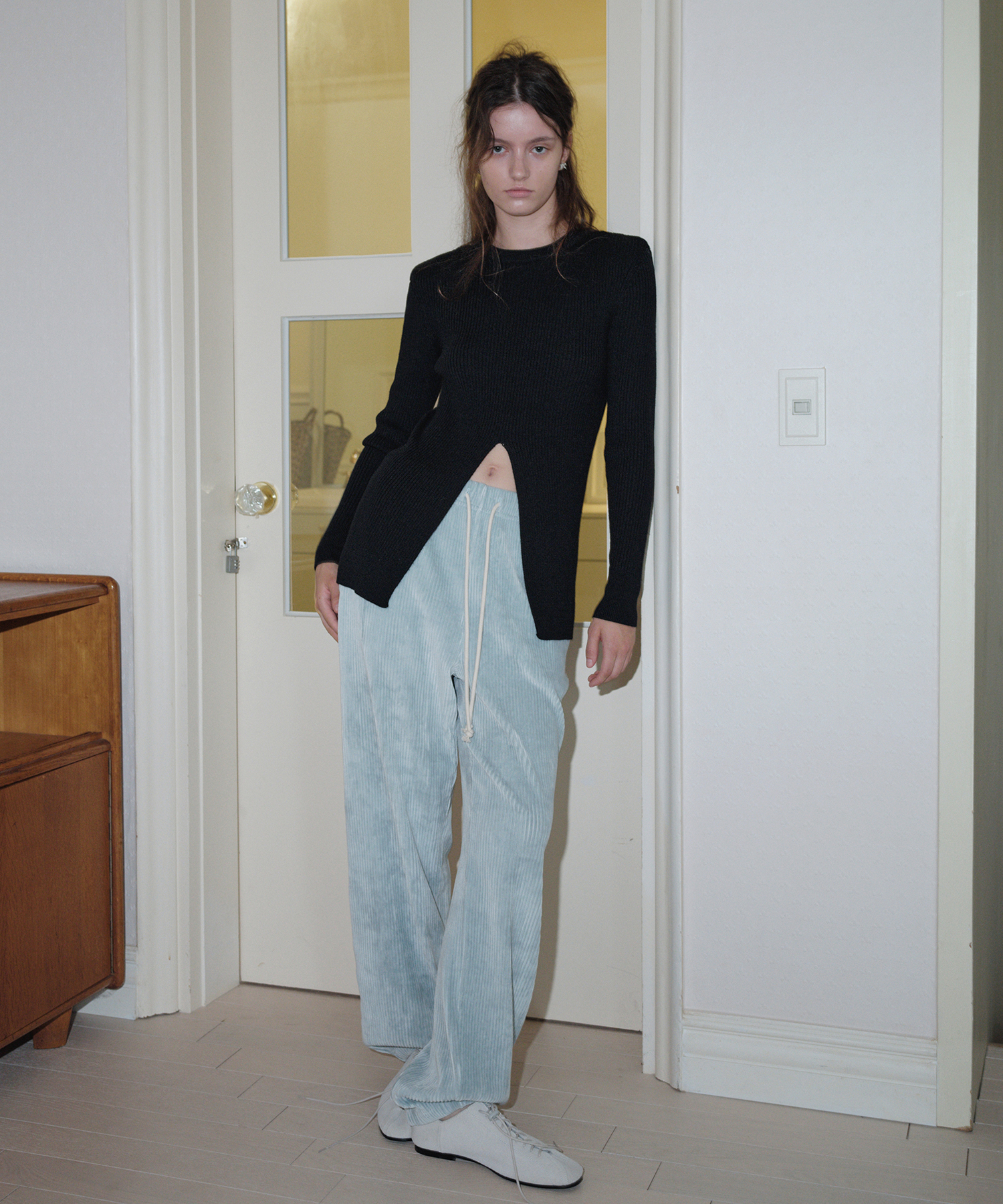 CORDUROY JOGGER PANTS_BABY BLUE