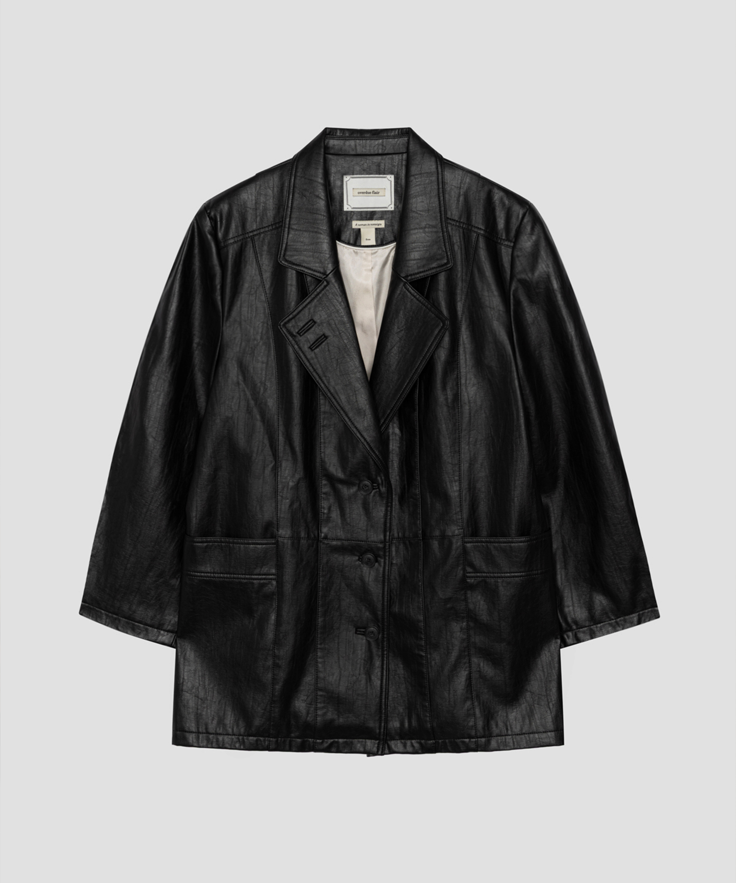 【購入特典】LEATHER VINTAGE OVER JACKET_BLACK