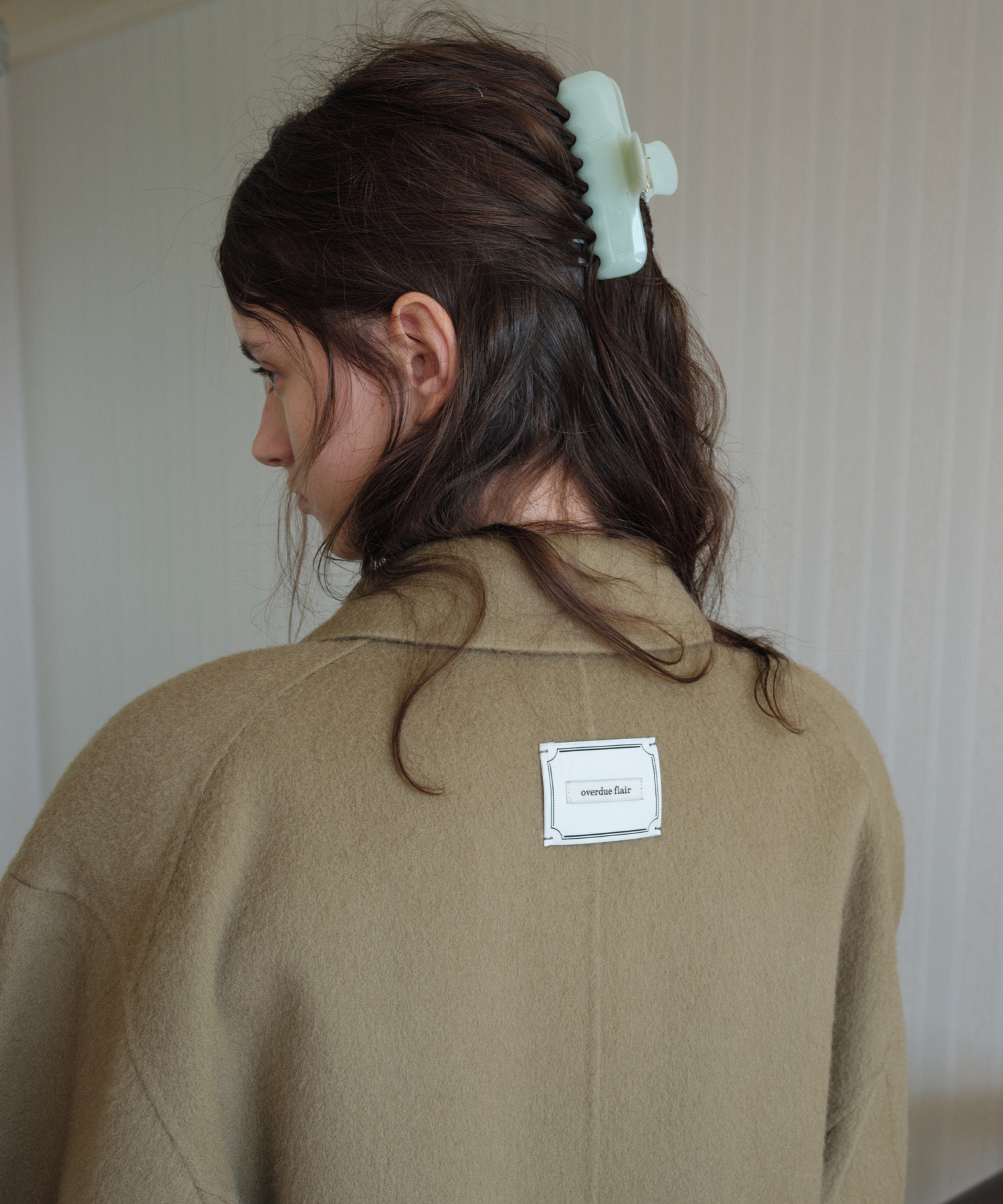 QUILTED LINING HANDMADE ALPACA COAT_OLIVE BEIGE | ファッション通販