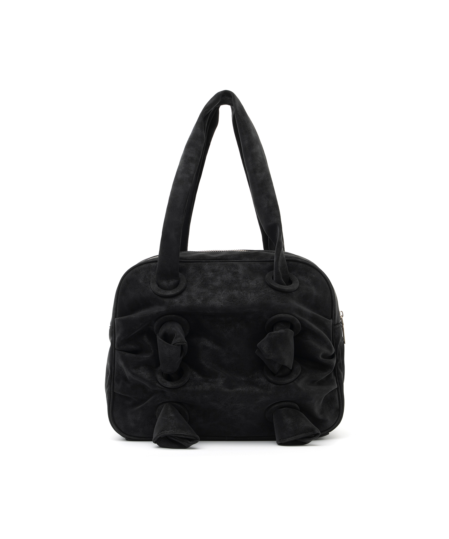 Nubuck Shirring Bag [Black]
