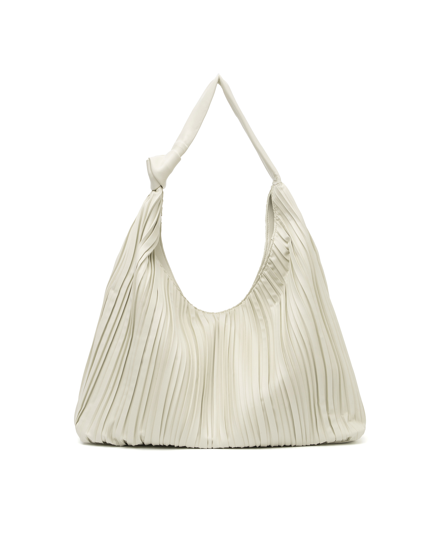 Pleats Triangle Bag [Ecru]