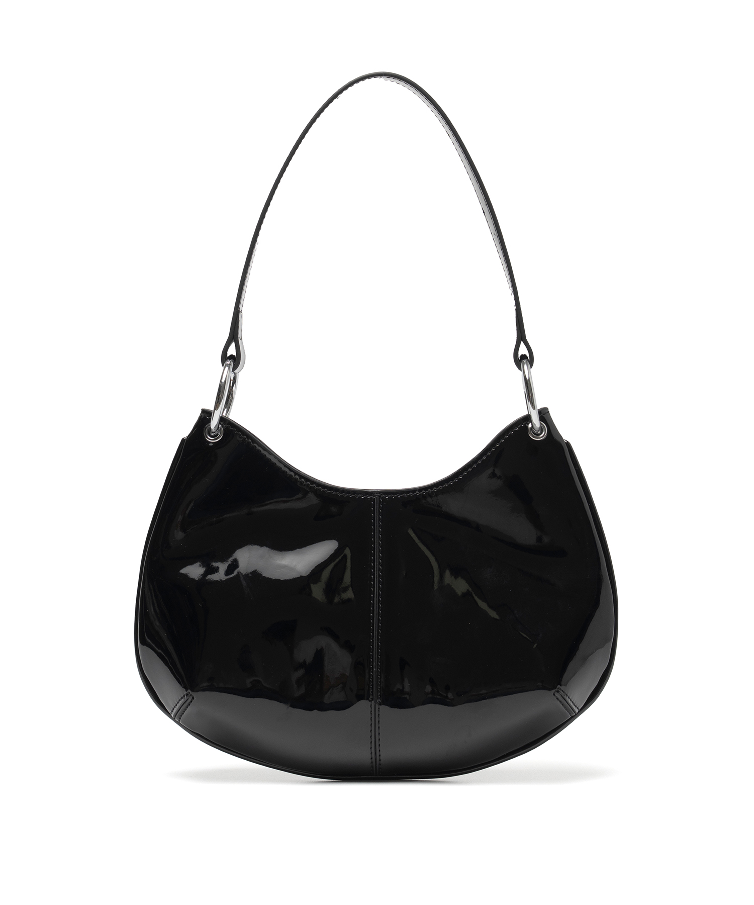 Round Mini Hobo Bag [Black]