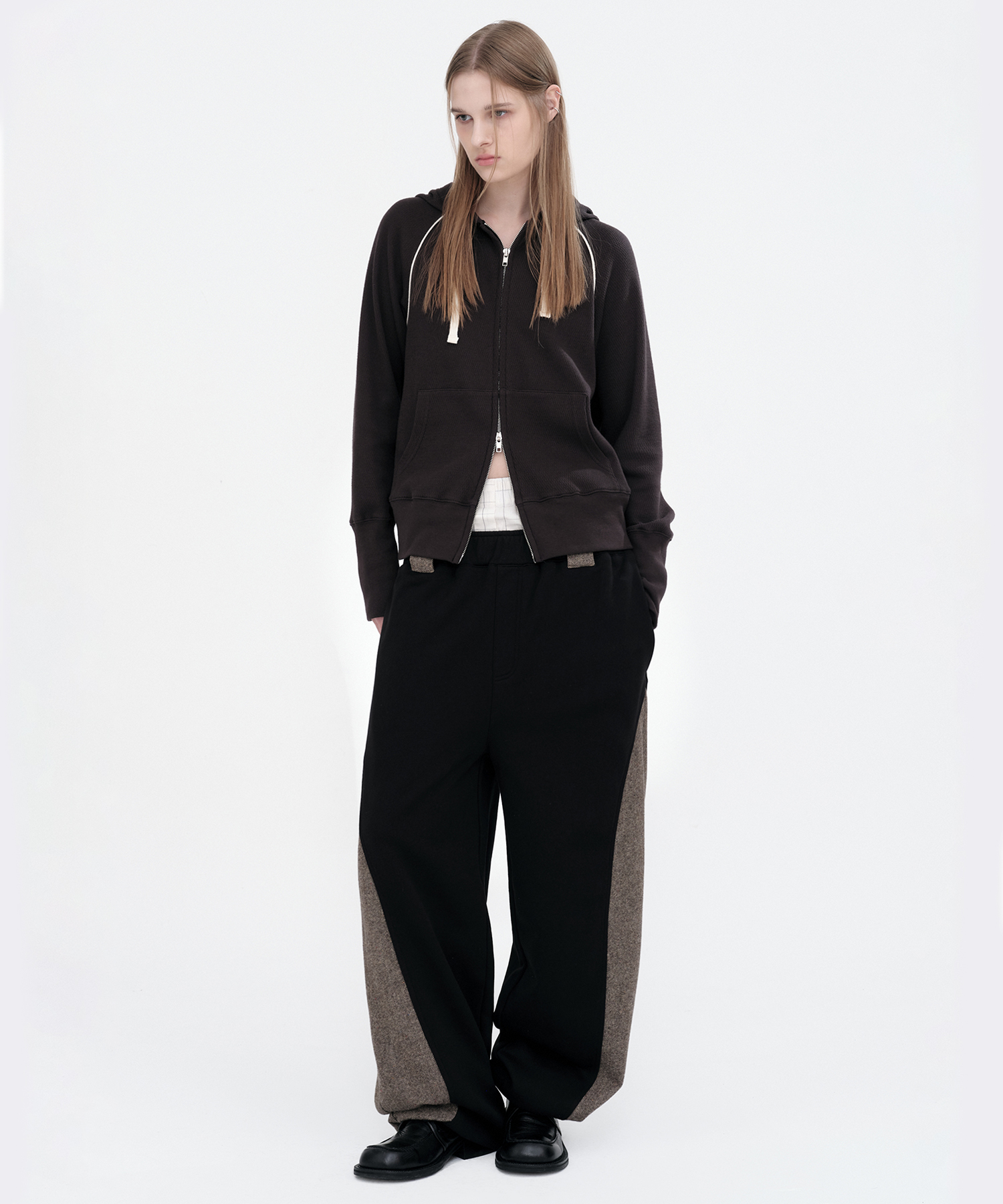 Color Side Sweatpants [Black]