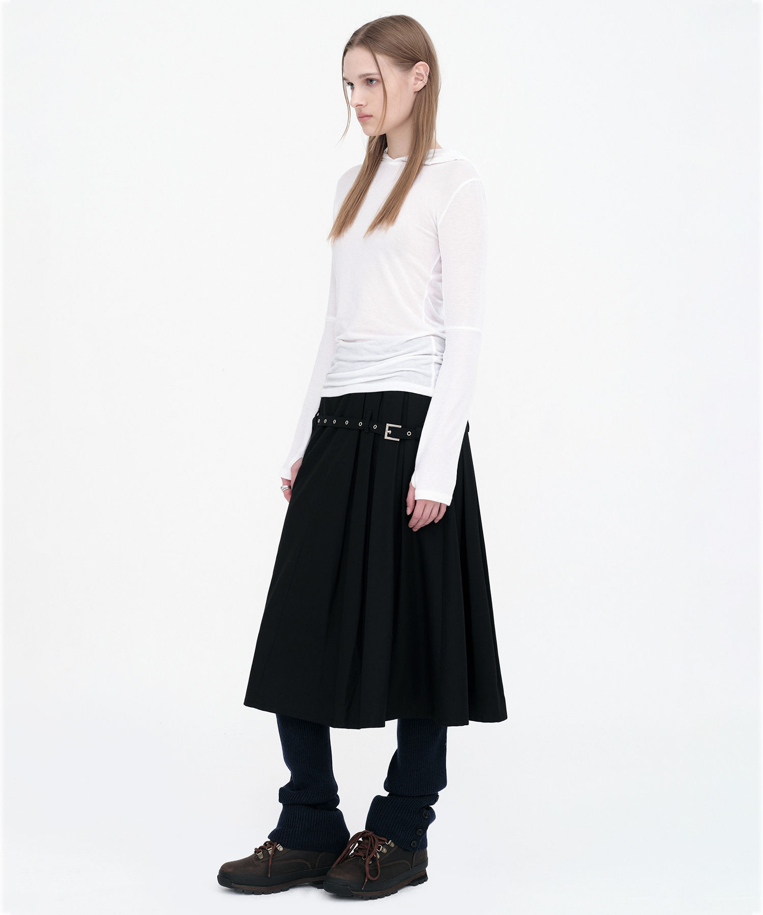 購入特典】Belt Pocket Midi Skirt [Black] | ファッション通販サイト NUGU