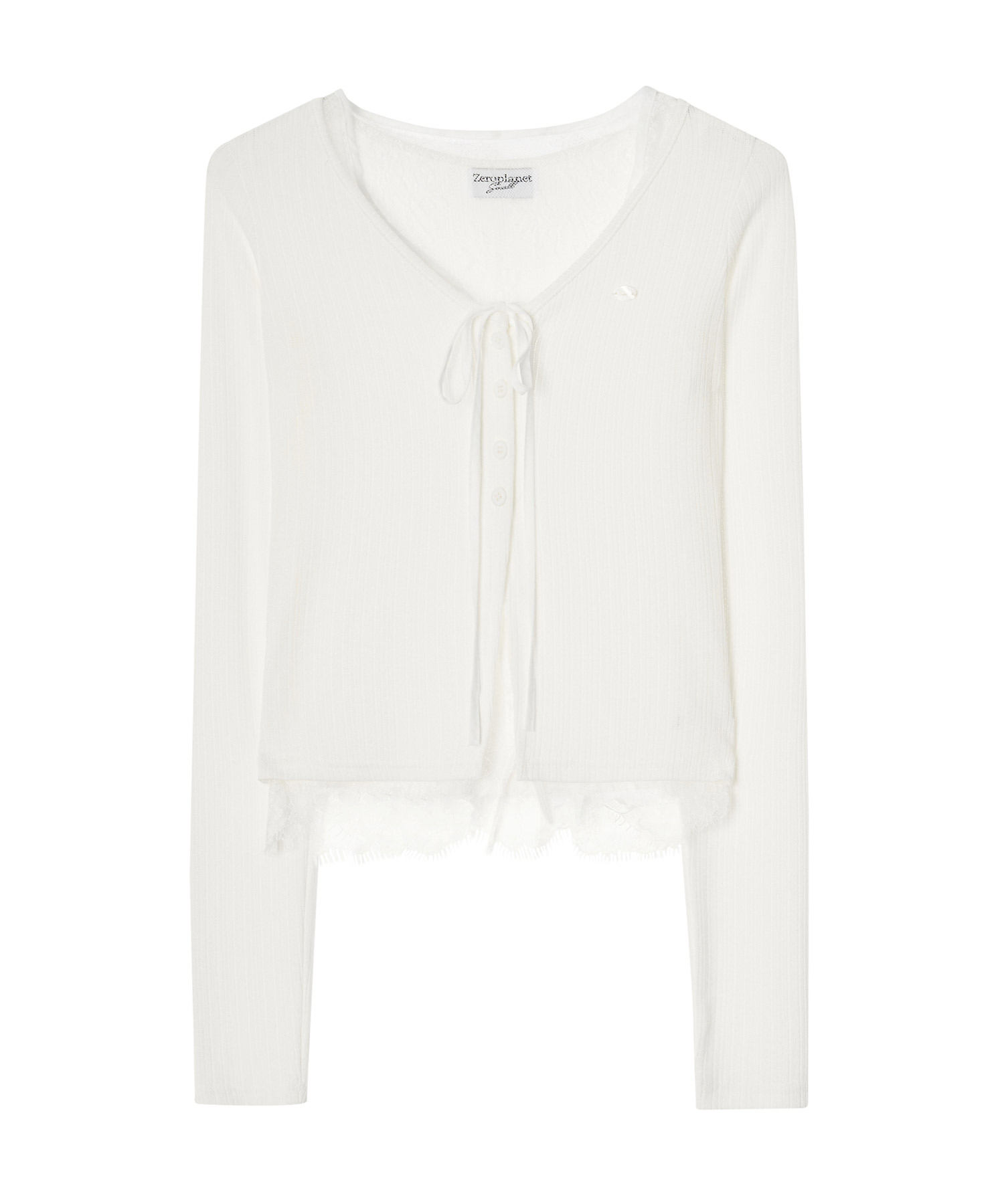 ローラレースレイヤードカーディガン[WHITE] | ファッション通販サイト