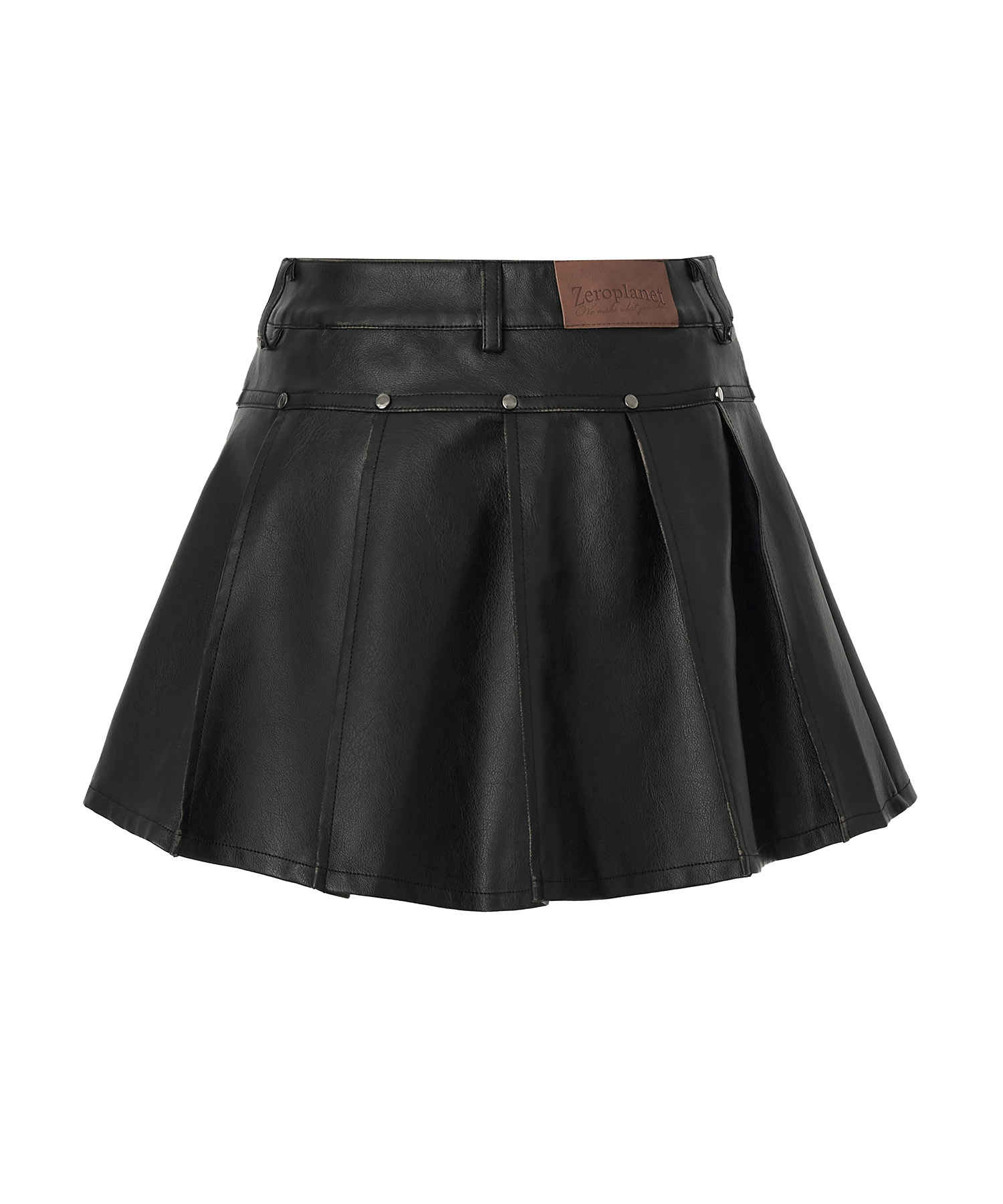 サンディレザープリーツスカート[BLACK] | ファッション通販サイト NUGU