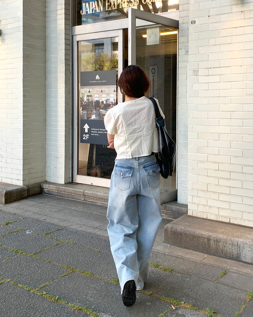 リアポケットワイドデニム | ファッション通販サイト NUGU