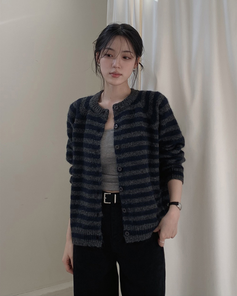 ベーシックボーダーカーディガン | ファッション通販サイト NUGU