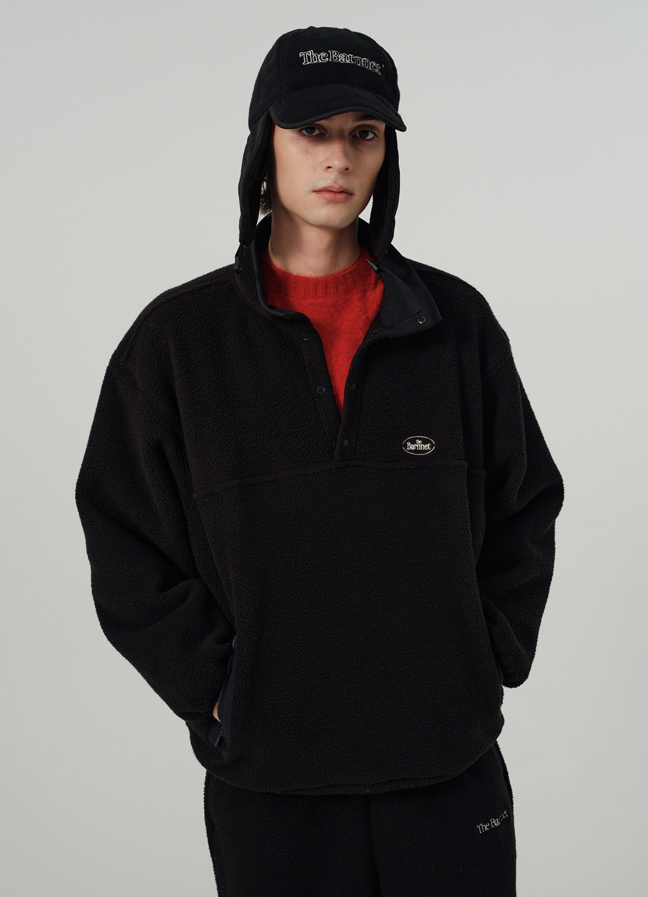【購入特典】Lappy Fleece Half-Snap Pullover_Black